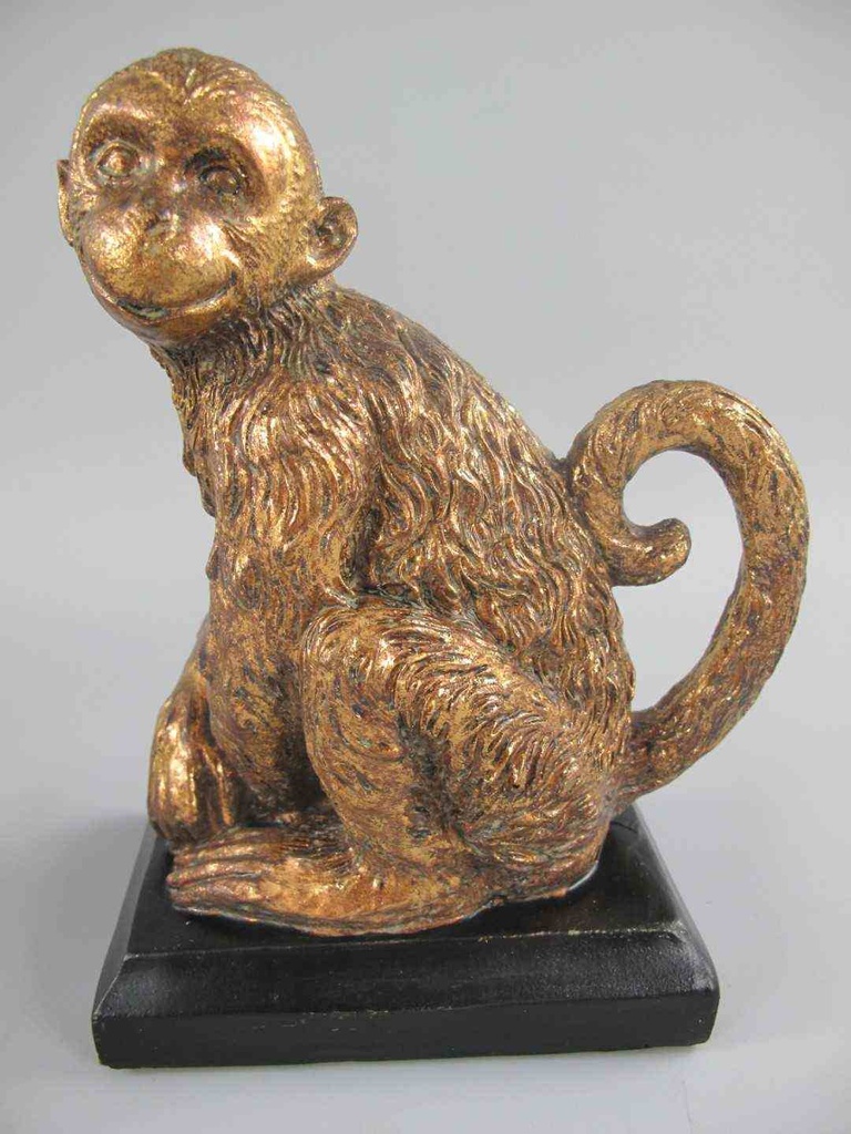 [LA-40714] Buchstützen Skulptur Figur Kunststein Affe Bild 3