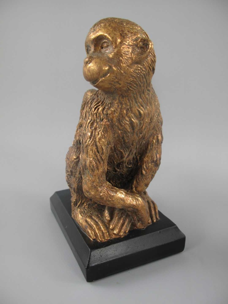 [LA-40714] Buchstützen Skulptur Figur Kunststein Affe Bild 4