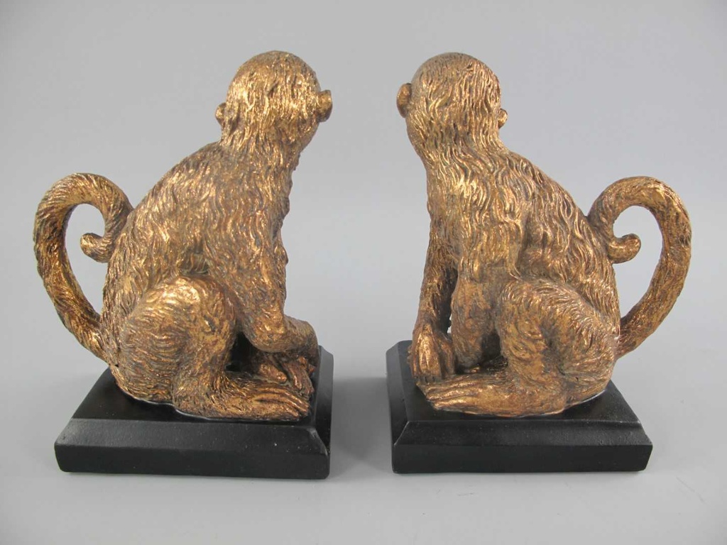 [LA-40714] Buchstützen Skulptur Figur Kunststein Affe Bild 6