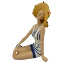 [LA-40739] Badepuppe Figur Skulptur Pin-Up Kunststein Frau im Badeanzug Strandlady farbig 50er Jahre Bild 2
