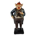 [LA-40787] Skulptur Figur Statue Kunststein Schwein farbig Bild 6