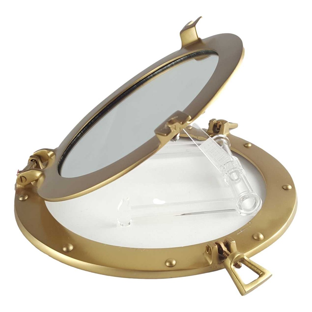 [LA-40854] Spiegel Aluminium brüniert Bullauge Schiffsfenster Bild 6
