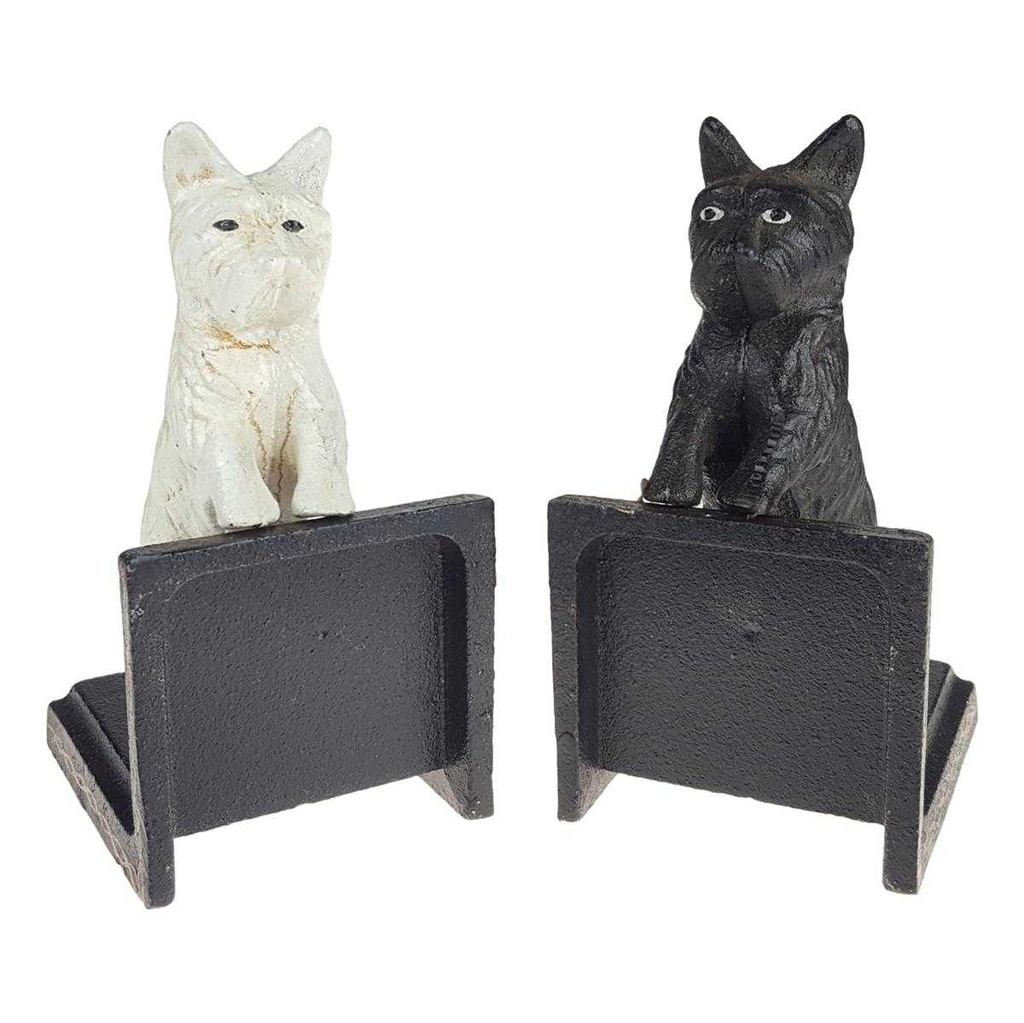 [LA-41013] Buchstütze Skulptur Figur Gusseisen Malteser 2er Set Bild 5
