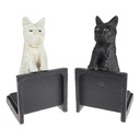 [LA-41013] Buchstütze Skulptur Figur Gusseisen Malteser 2er Set Bild 5