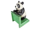 [LA-41019] Buchstütze Skulptur Figur Gusseisen Panda 2er Set Bild 5