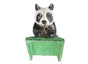 [LA-41019] Buchstütze Skulptur Figur Gusseisen Panda 2er Set Bild 7
