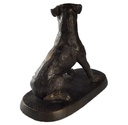 [LA-41021] Skulptur Figur Gusseisen Hund Bulldogge Rustikal Bild 4