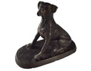 [LA-41021] Skulptur Figur Gusseisen Hund Bulldogge Rustikal Bild 8