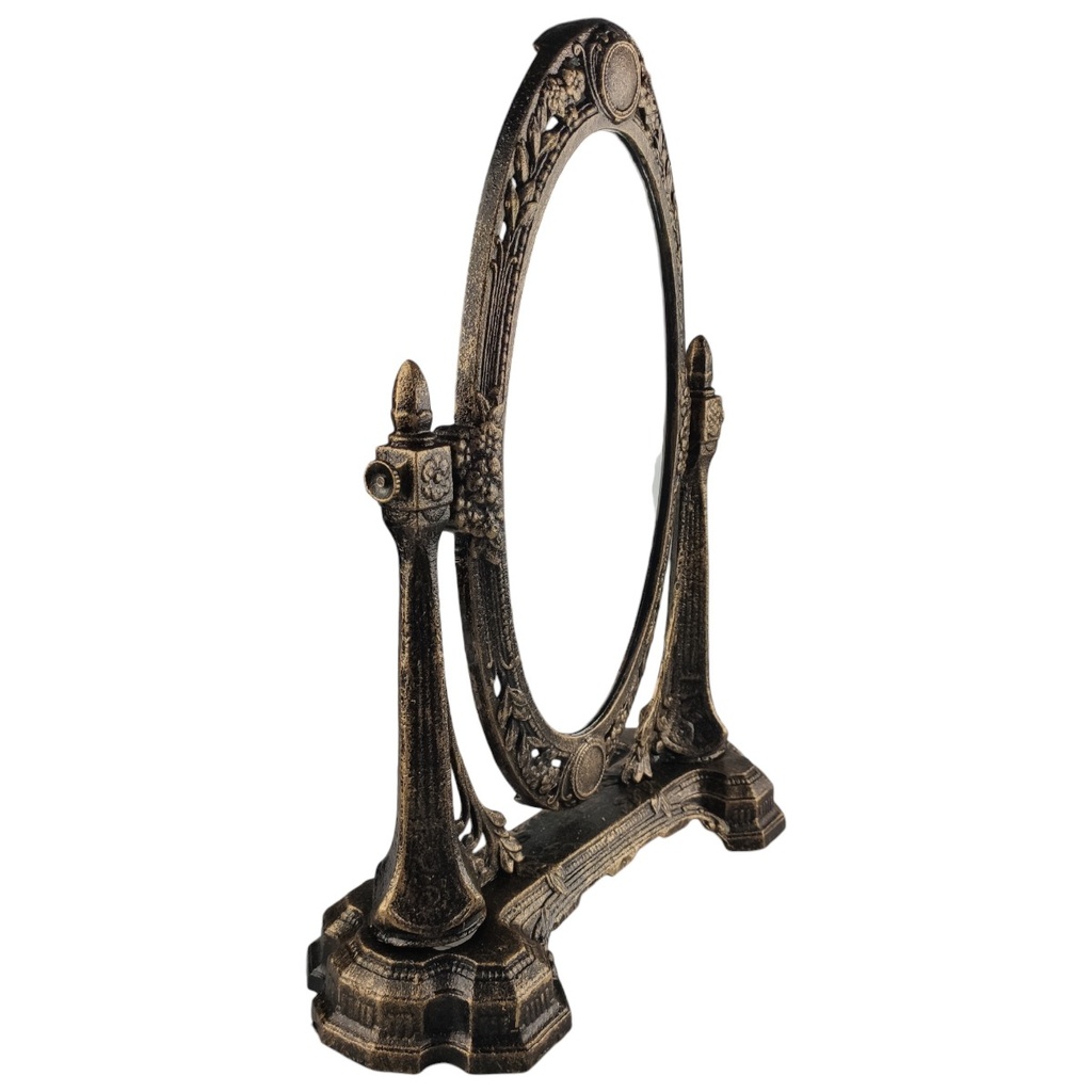 [LA-41024] Kippspiegel Verbandsspiegel rustikal braun H 45 cm Gusseisen Bild 2