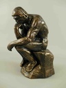 [LA-41028] Skulptur Figur Gusseisen Denker auf einem Stein sitzend Bild 3