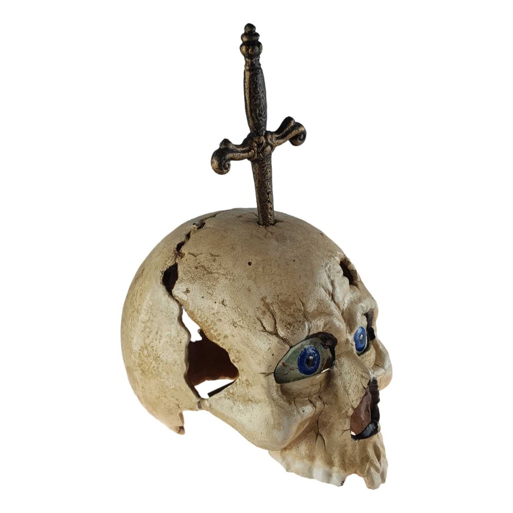 [LA-41041] Skulptur Figur Gusseisen Totenkopf Gothic Halloween Bild 3