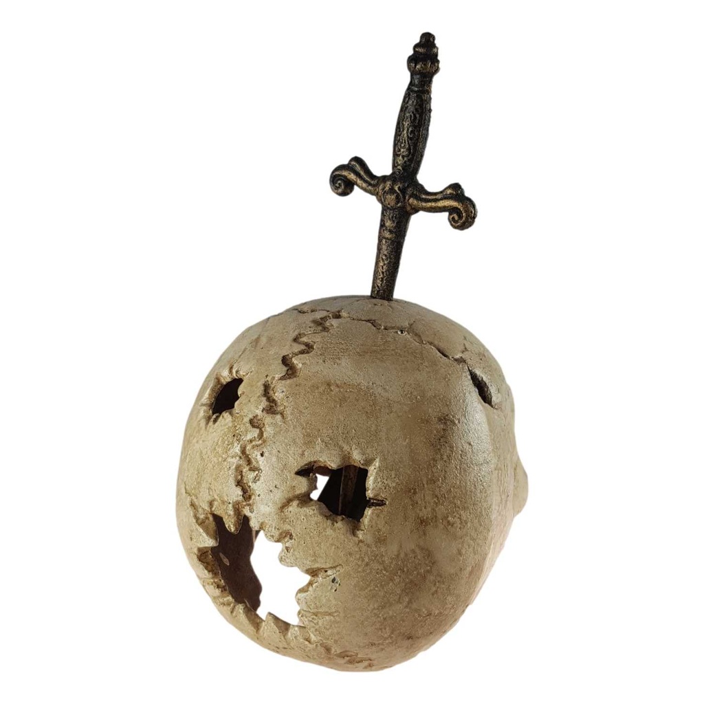 [LA-41041] Skulptur Figur Gusseisen Totenkopf Gothic Halloween Bild 4