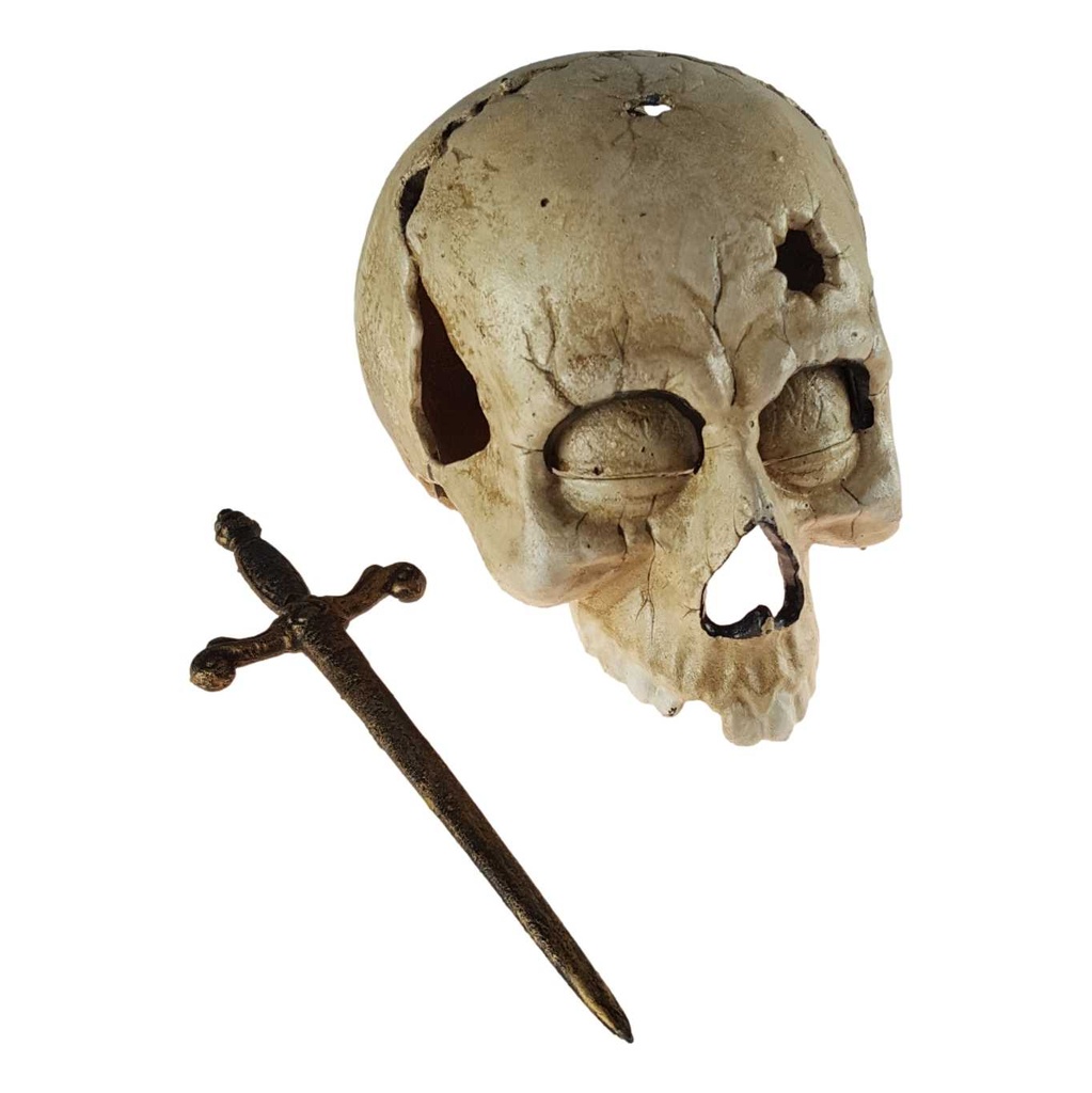 [LA-41041] Skulptur Figur Gusseisen Totenkopf Gothic Halloween Bild 5