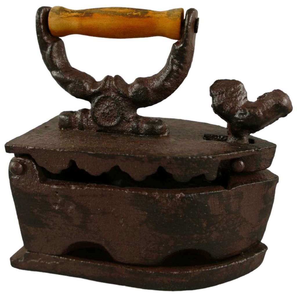 [LA-41067] Skulptur Figur Eisen Bügeleisen Braun rustikal Bild 2