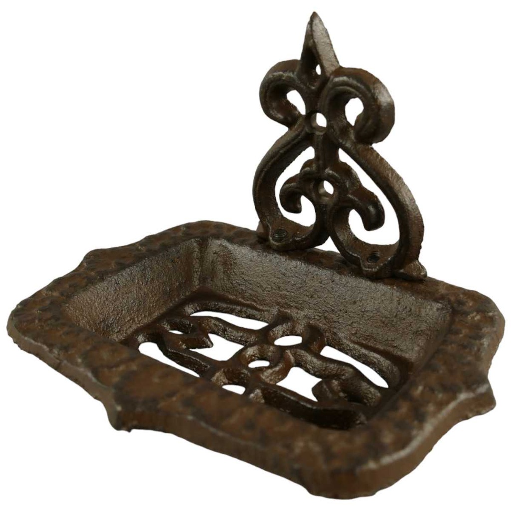 [LA-41106] Seifenschale Gußeis. rustik. braun L 14x10 cm Bild 2