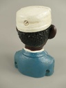 [LA-41152] Spardose Geldbank Skulptur Gusseisen Geldbank mechanisch Figur Eisen H 18 cm Bild 4