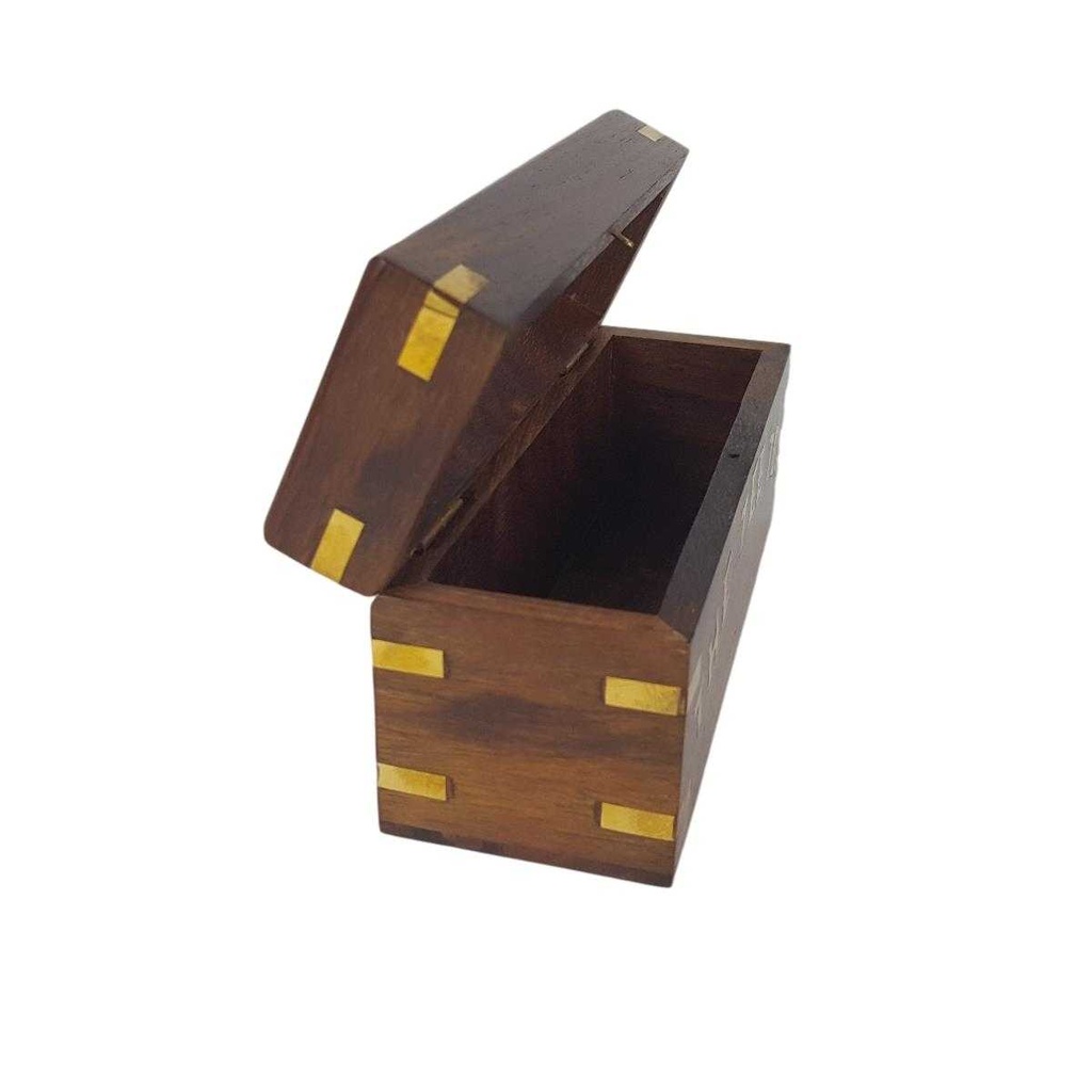 [LA-41155] Holzbox Teebox Teedose Holddose Teebeutelspender für Tee The-Tee-Tea Braun Bild 2