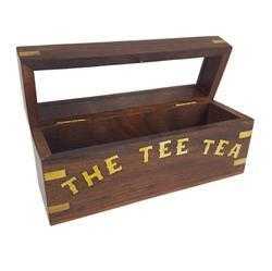 [LA-41155] Holzbox Teebox Teedose Holddose Teebeutelspender für Tee The-Tee-Tea Braun Bild 6