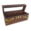 [LA-41155] Holzbox Teebox Teedose Holddose Teebeutelspender für Tee The-Tee-Tea Braun Bild 6