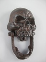 [LA-41172] Gusseisen Türklopfer rustikal braun Totenkopf H 18x11 cm Bild 3