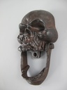 [LA-41172] Gusseisen Türklopfer rustikal braun Totenkopf H 18x11 cm Bild 4