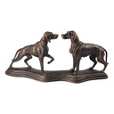 [LA-41191] Skulptur Figur Gusseisen zwei Hunde auf Sockel montiert Bild 4