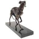 [LA-41194] Gusseisen/Mamor Bronzelook Statue Figur Skulptur Windhund Whippet L 20 cm Bild 5