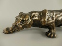 [LA-41203] Gusseisen Figur Skulptur Panter Eisen rustikal braun L 41 cm Bild 3