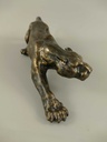 [LA-41203] Gusseisen Figur Skulptur Panter Eisen rustikal braun L 41 cm Bild 4