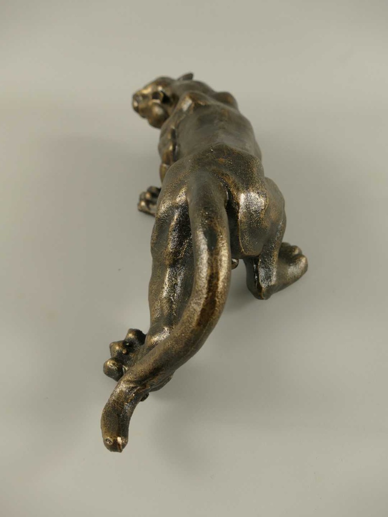 [LA-41203] Gusseisen Figur Skulptur Panter Eisen rustikal braun L 41 cm Bild 6