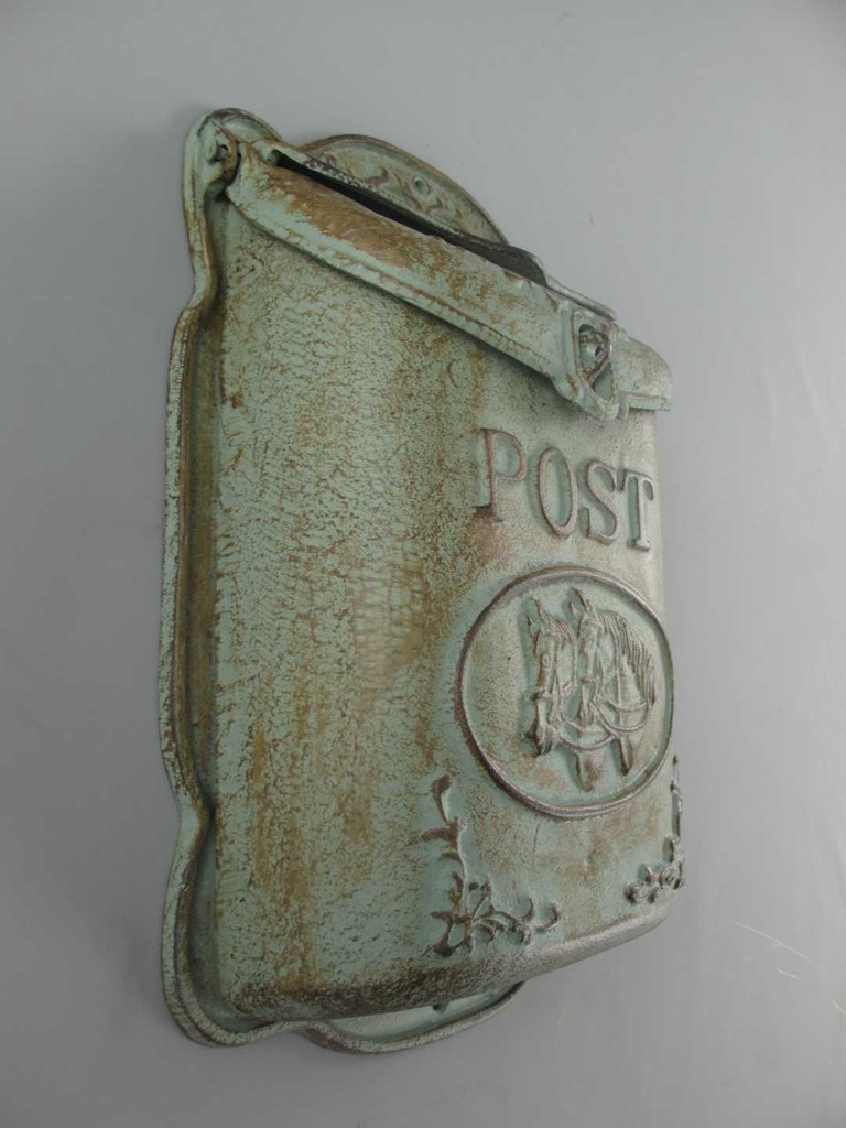 [LA-41244] Gusseisen Wandbriefkasten Postkasten Briefkasten farbig H 40 cm Bild 4