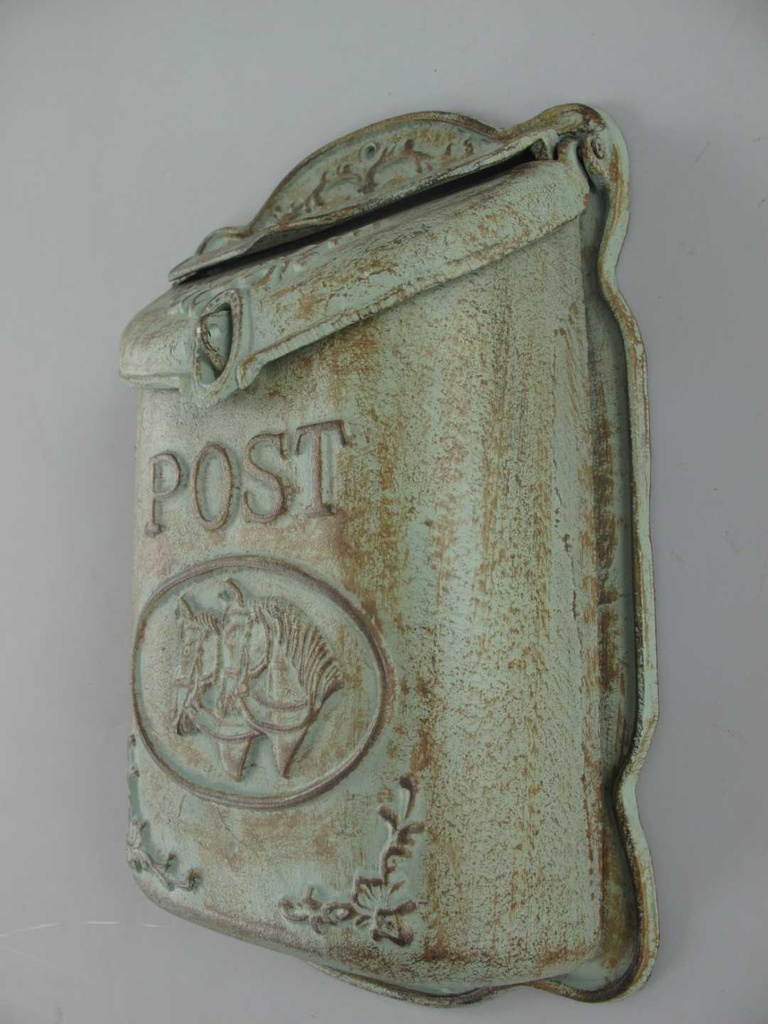 [LA-41244] Gusseisen Wandbriefkasten Postkasten Briefkasten farbig H 40 cm Bild 5