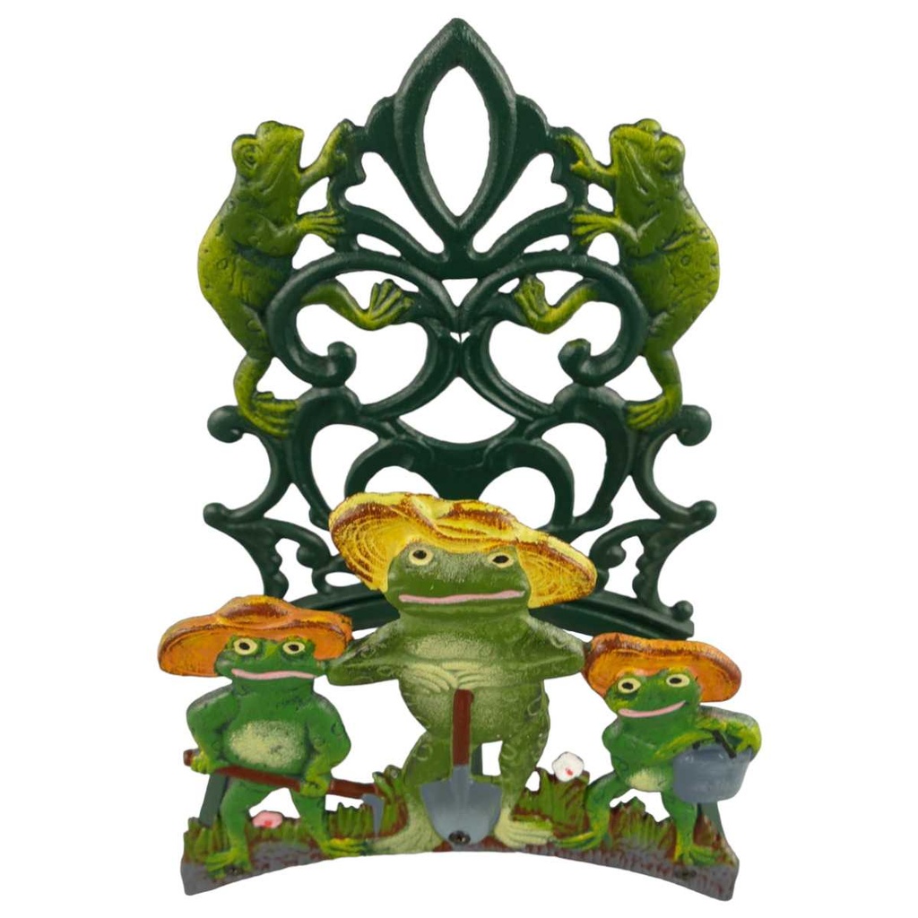 [LA-41462] Schlauchhalter Gartenschlauchhalter Garten Gusseisen Frösche Rustikal Bild 2