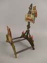 [LA-41465] Schlauchhalter Gusseisen Eule Uhu farbig Garten Bild 4