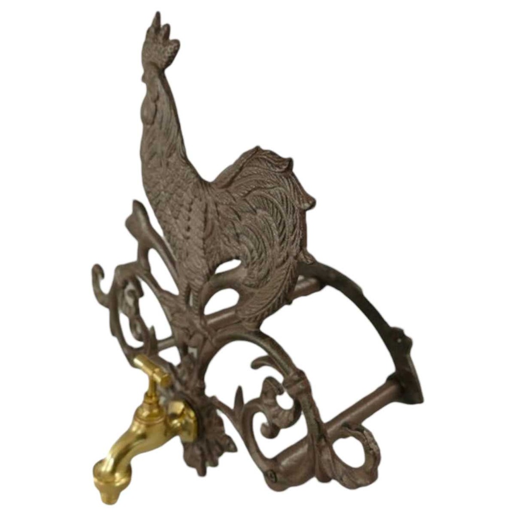 [LA-41470] Skulptur Figur Gusseisen Hahn Garten Bild 2