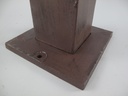 [2120097] Aluminium Wassersäule Zapfsäule Eckig rustikal braun Messing-Hahn H 93 cm Bild 5