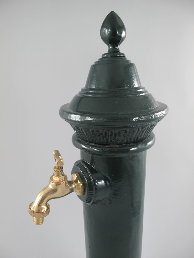 [2120099] Aluminium Wassersäule Zapfsäule Rund grün Messing-Hahn H 75 cm Bild 4