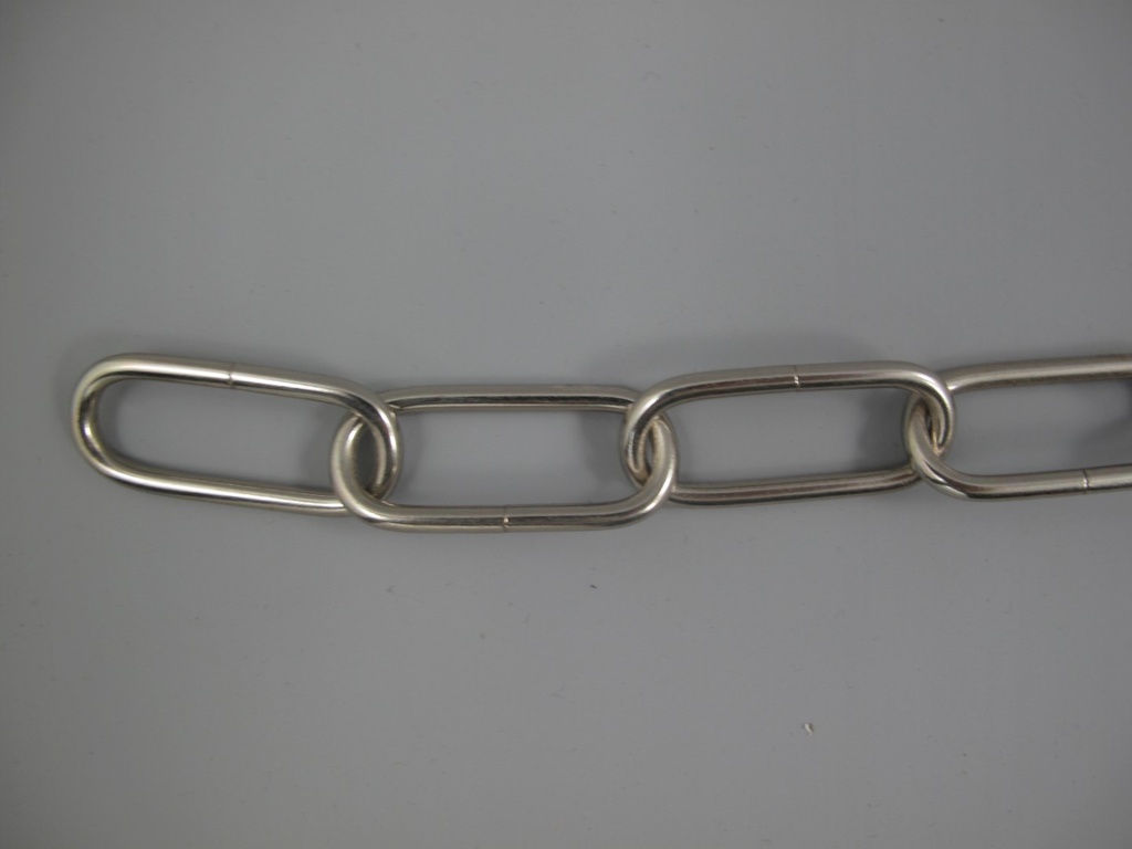 [LA-41833] Kette Vernickelt 20x47/3,8mm P/M (lose) Bild 2