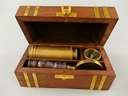 [LA-42720] Nautikset Messing Brüniert Holzdose L 17cm Bild 2