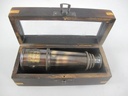 [LA-42721] Fernrohr Fernglas Messing brüniert Holz Box L 16x7cm Bild 5