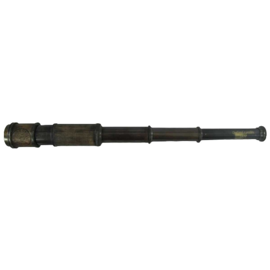 [LA-42725] Fernrohr Fernglas Messing/Leder grün patiniert Bild 2