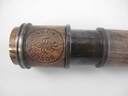 [LA-42725] Fernrohr Fernglas Messing/Leder grün patiniert Bild 3