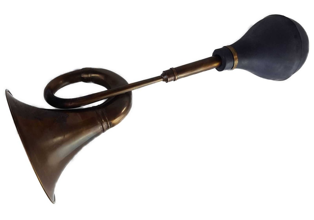 [LA-42737] Autohupe Ballhupe Oldtimerhupe Fanhupe Autohorn Tröte Messing brüniert L 44 cm Bild 4