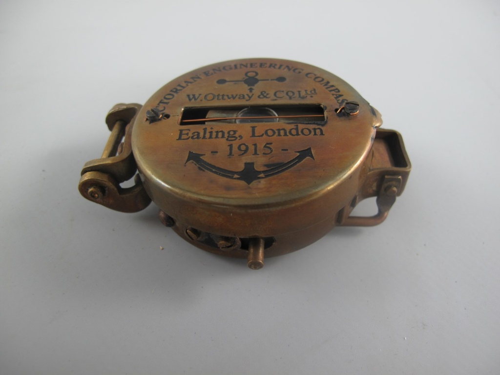 [LA-42758] Kompaß Messing Brüniert Im Box L 12x5 cm Bild 9