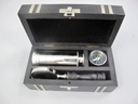 [LA-42772] Nautik Set Vernickelt Holzdose L 18 cm Bild 5