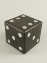[LA-42780] 5er Würfel-Set Spielwürfel in Holzbox Würfelform Schwarz/Silber 6x6x6 cm Bild 4