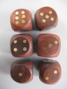 [2120189] 6er Set Würfel-Set Holz/Messing Anker Schiffssteuerrad Bild 5