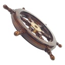 [LA-42794] Holz Steuerrad Schiffssteuerrad Schiffsrad Messing D 50 cm Bild 3