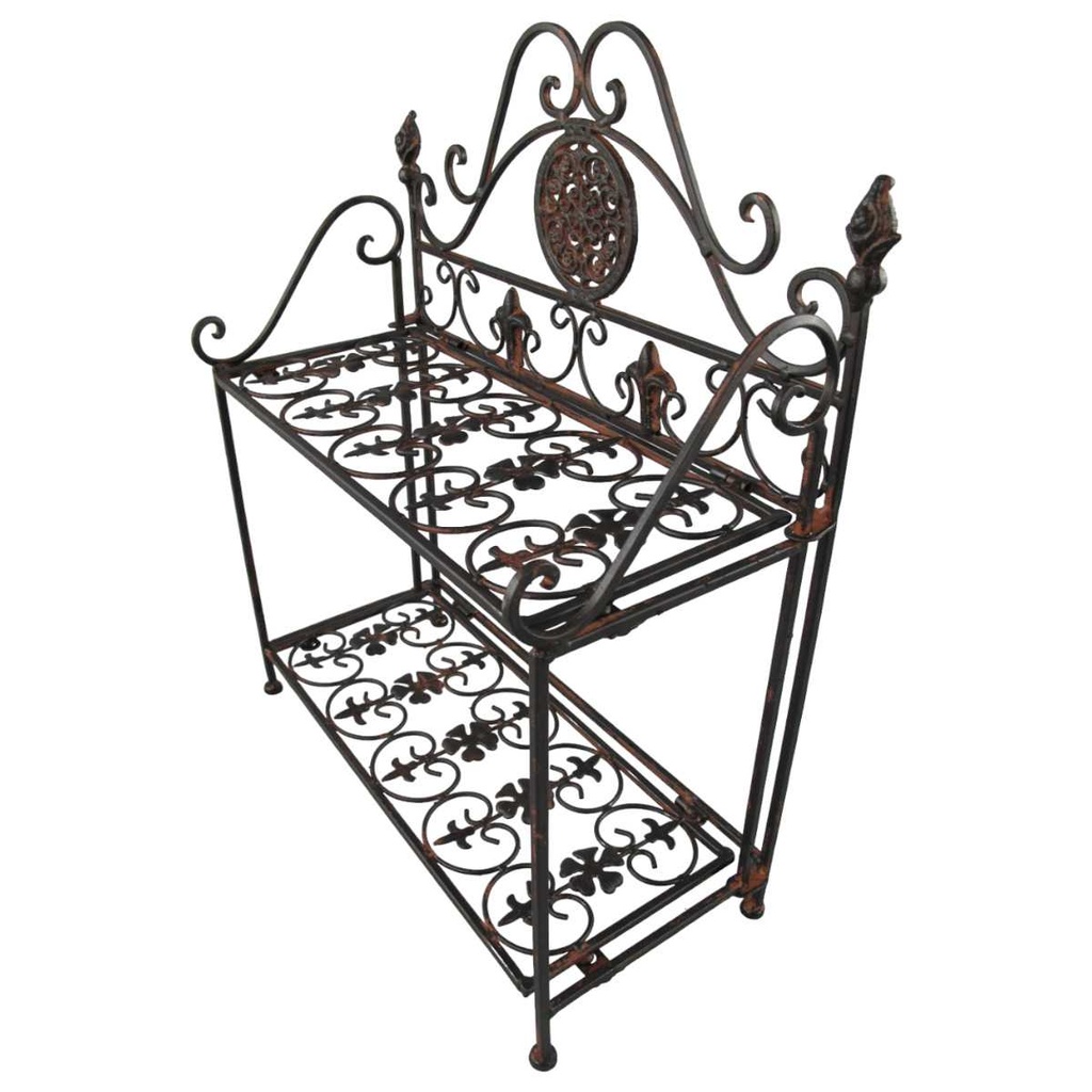 [LA-42839] Regal Eisen Rustikal Braun H 48x40 cm Bild 2