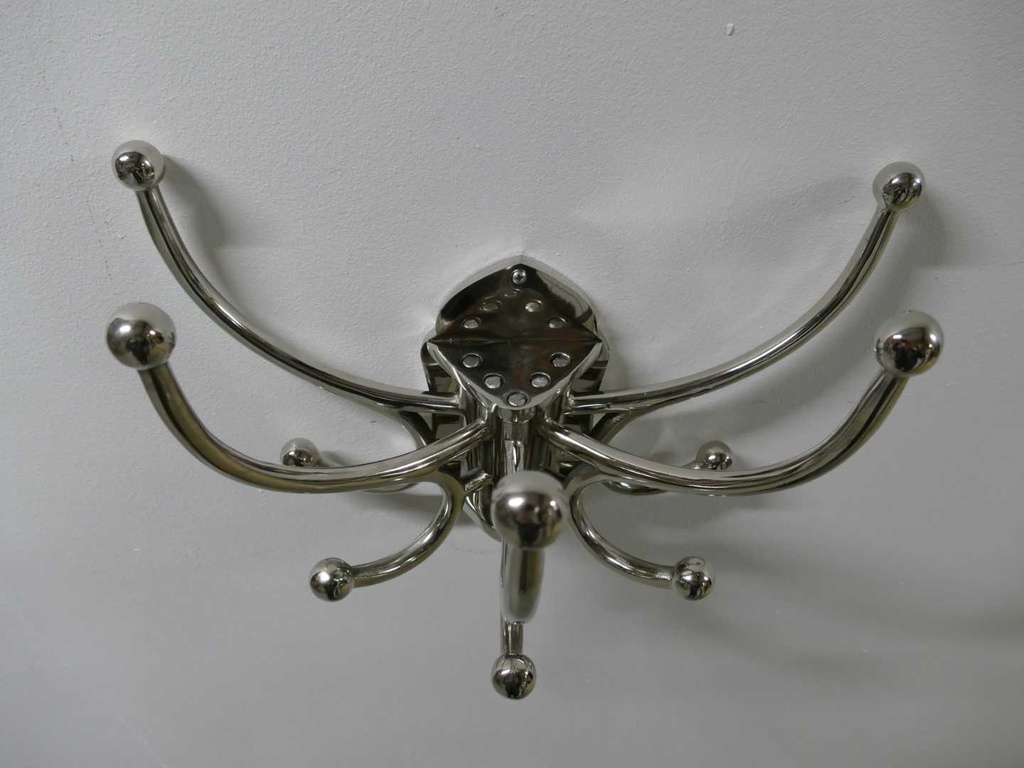 [LA-42847] Garderobenhaken Wandhaken Kleiderhaken Mantelhaken vernickelt Bild 3